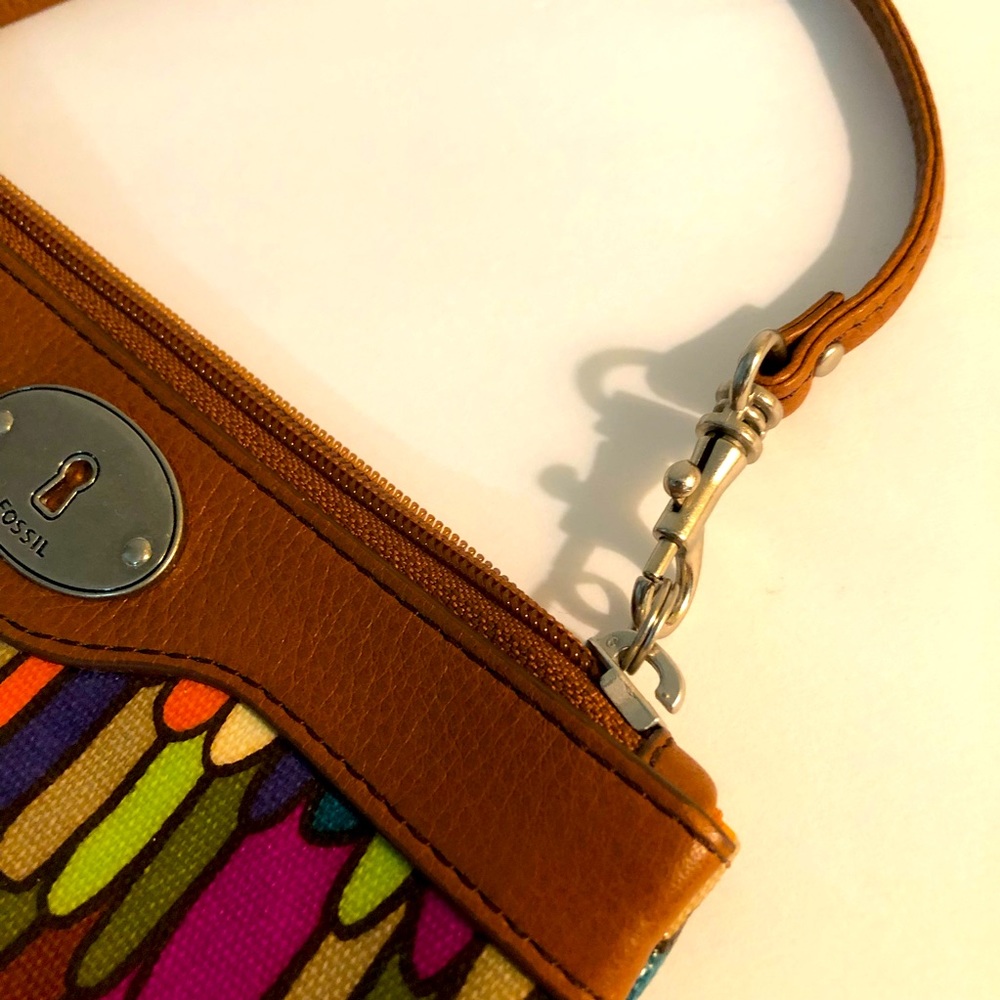 Fossil Multi-Color “Key-Per” Wristlet Clutch Wall… - image 6
